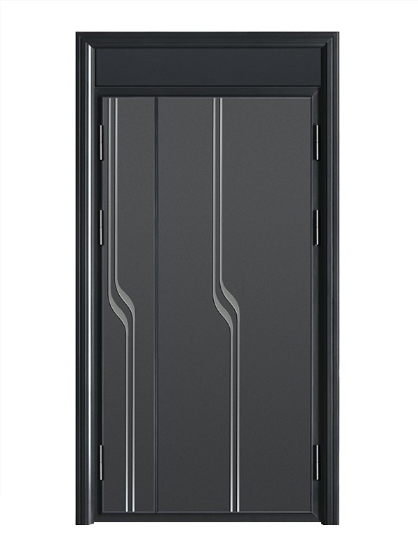 Aluminum-wood armored door