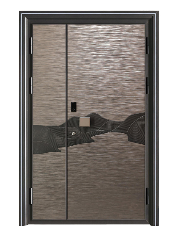 Aluminum-wood armored door